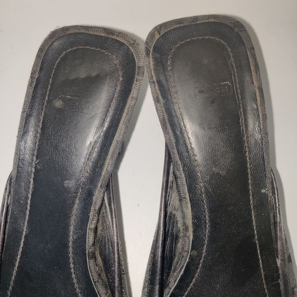 Y2K Coach Gwynne Black Heeled mules. Sz 7.5 - Picture 5 of 7